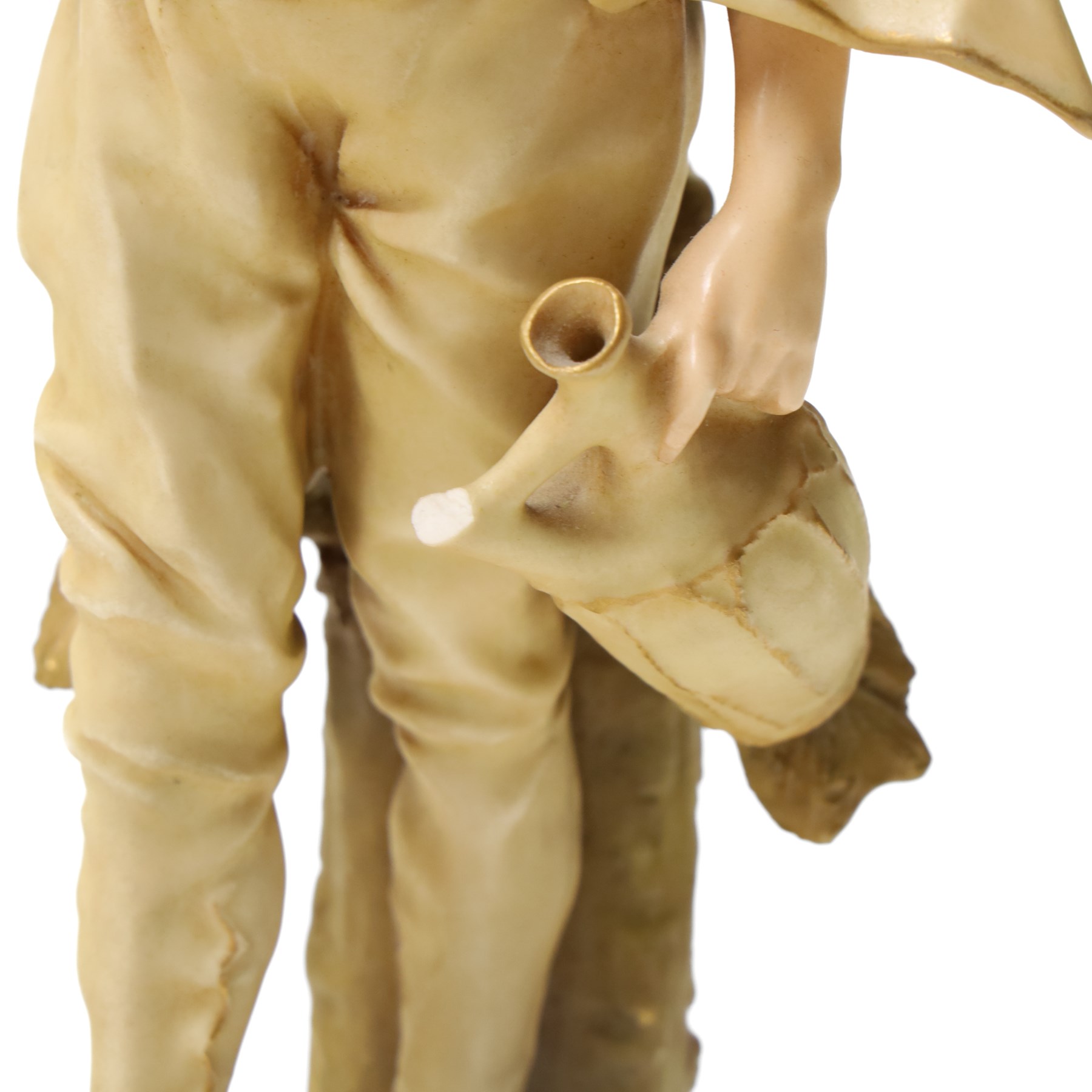 Pair of Ernst Wahliss for Turn Wien porcelain figures of Middle Eastern water carriers, taller figure H35cm