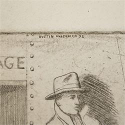 Frederick George Austin (British 1902-1990): The Despairing Voyage, first state drypoint etching signed and dated '32 in the plate 19cm x 23cm (unframed) 
Provenance: direct from the granddaughter of the artist