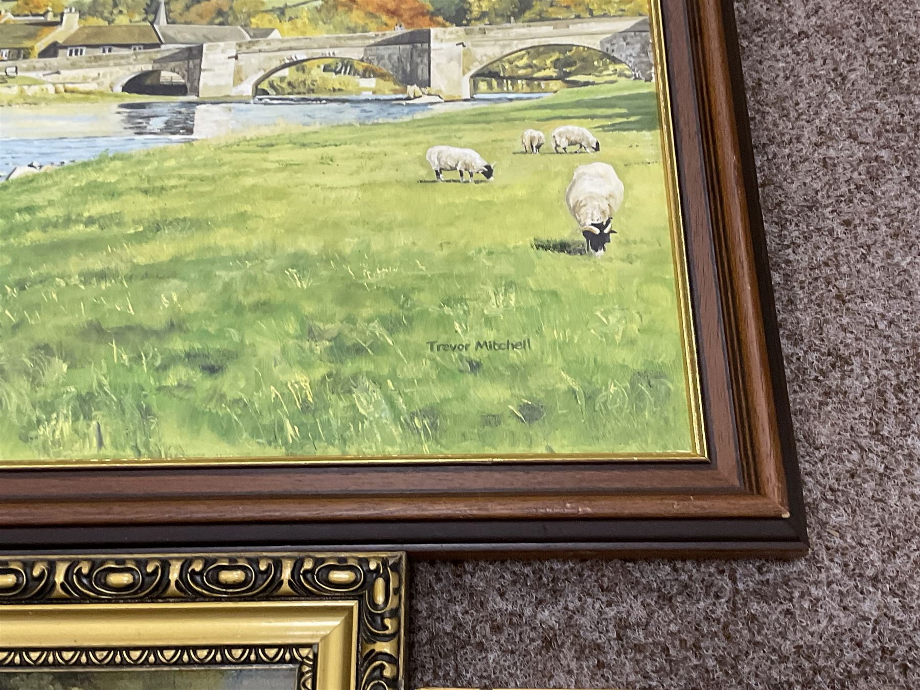 Three highland cattle oils on canvas, Trevor Mitchell landscape oil, landscape watercolour, still life watercolour, etc