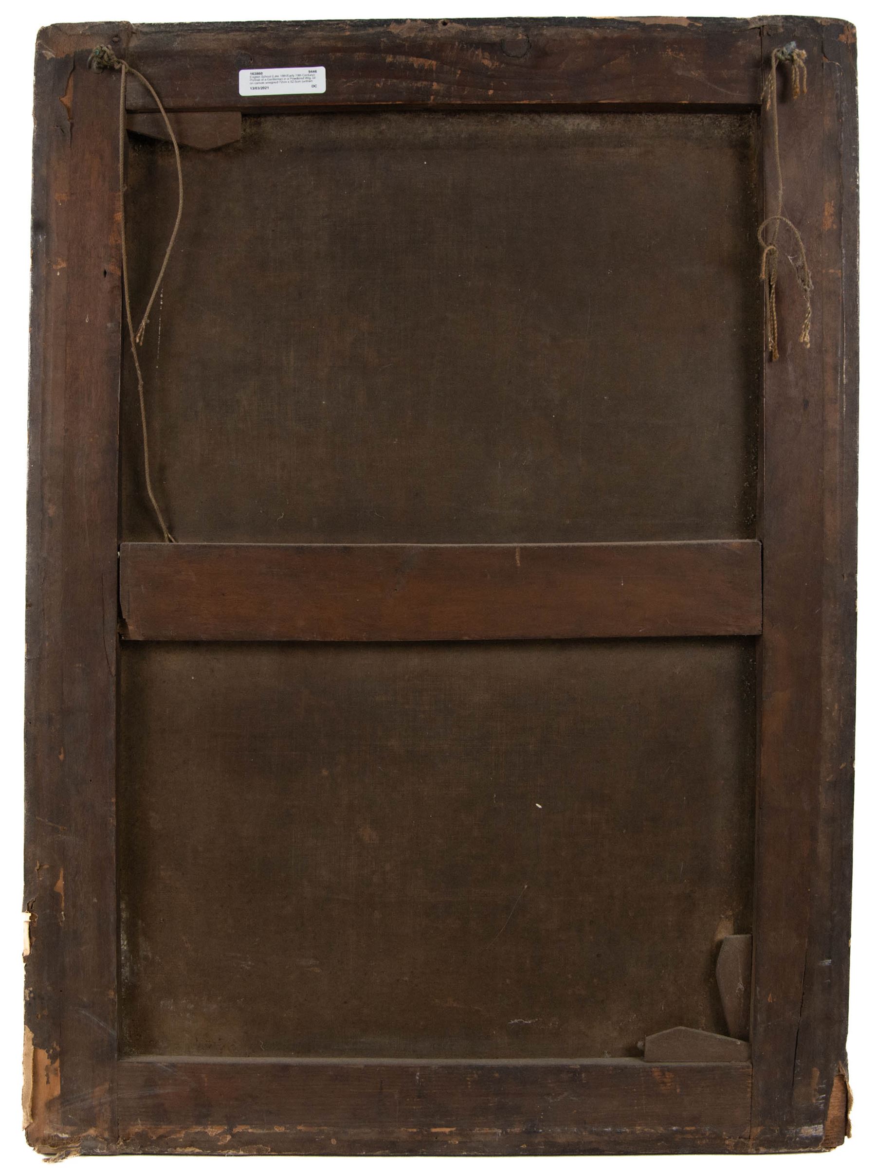 English School (Late 18th/Early 19th Century): Portrait of a Gentleman in a Powdered Wig, oil on canvas unsigned 72cm x 52.5cm (unframed)