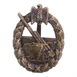 WWII Third Reich Kriegsmarine Coastal Artillery badge