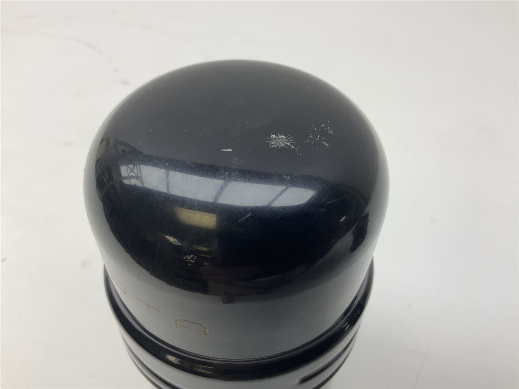 Curta Type II mechanical calculator by Contina Ltd Mauren, Liechtenstein, serial no. 500388 c1953 in original domed black metal case, H13cm 
