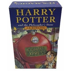 Rowling J.K.: Harry Potter and The Goblet of Fire. 2000. First edition with printing errors on pp.503, 579 & 594. Dustjacket; slip case with three further Harry Potter books; two Rupert Annuals 1969 & 1974; 1980 re-print of J.M. Barrie's Peter Pan and Wendy illustrated by Mabel Lucie Attwell; and other children's books and annuals