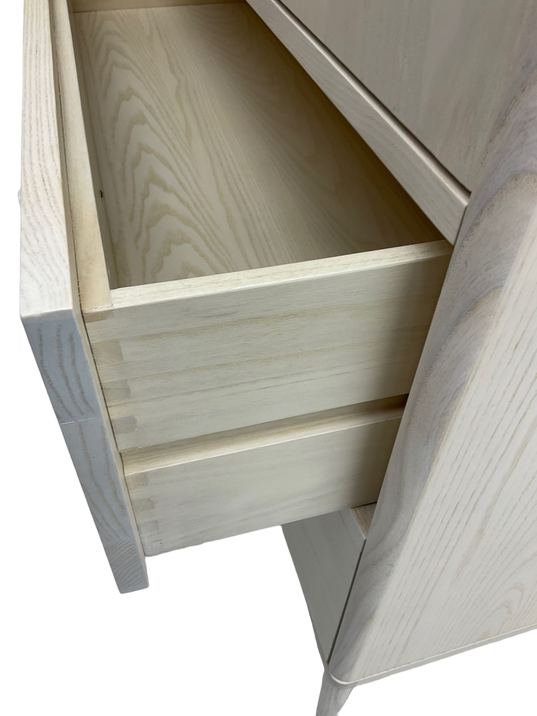 Ercol - 'Salina' wardrobe enclosed by two doors, fitted with two long drawers