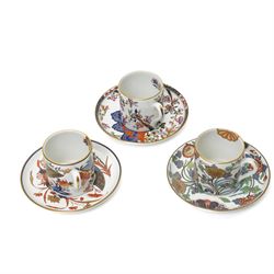 Spode 'The Shipwright's Cup' limited edition covered cup, boxed, together with a set of six Spode Imari Collection coffee cans and saucers