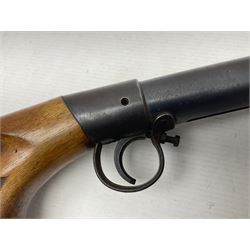 Early 20th century BSA Standard .177 Cal. Air Rifle (No.1), early A prefix number A67, with blued finish, top-loading, push-button underlever action, walnut semi-pistol grip stock with chequered BSA logo L101cm overall; with contemporary canvas case; NB: AGE RESTRICTIONS APPLY TO THE PURCHASE OF AIR WEAPONS.