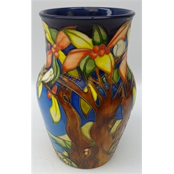  Moorcroft limited edition vase decorated in the Aquitaine by Emma Bossons, dated 2002 no. 151/250 H23.5cm   