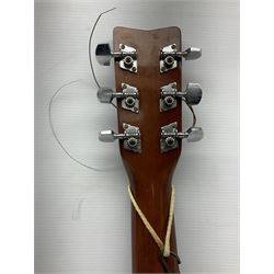 German Hoyer twelve-string acoustic guitar with metallic paper label L106cm; and Indonesian Yamaha F-310 acoustic guitar (2)
