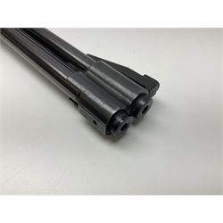 Weihrauch model HW 77 K  .22 air rifle with under lever action, beech stock with chequered pistol grip and Tasco WA39x40-1 scope, serial no.1283661 L102cm overall NB: AGE RESTRICTIONS APPLY TO THE PURCHASE OF THIS LOT