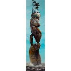 Tracy Savage (Scarborough 1963-): 'Surf's Up', limited edition canvas print, titled and nu...