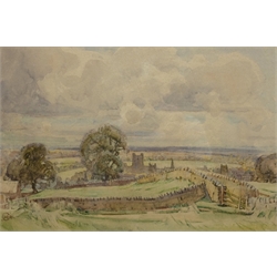  Cuthbert Crossley (British 1883 - ?): 'Richmond Yorkshire', watercolour signed with monogram 25cm x 38cm  