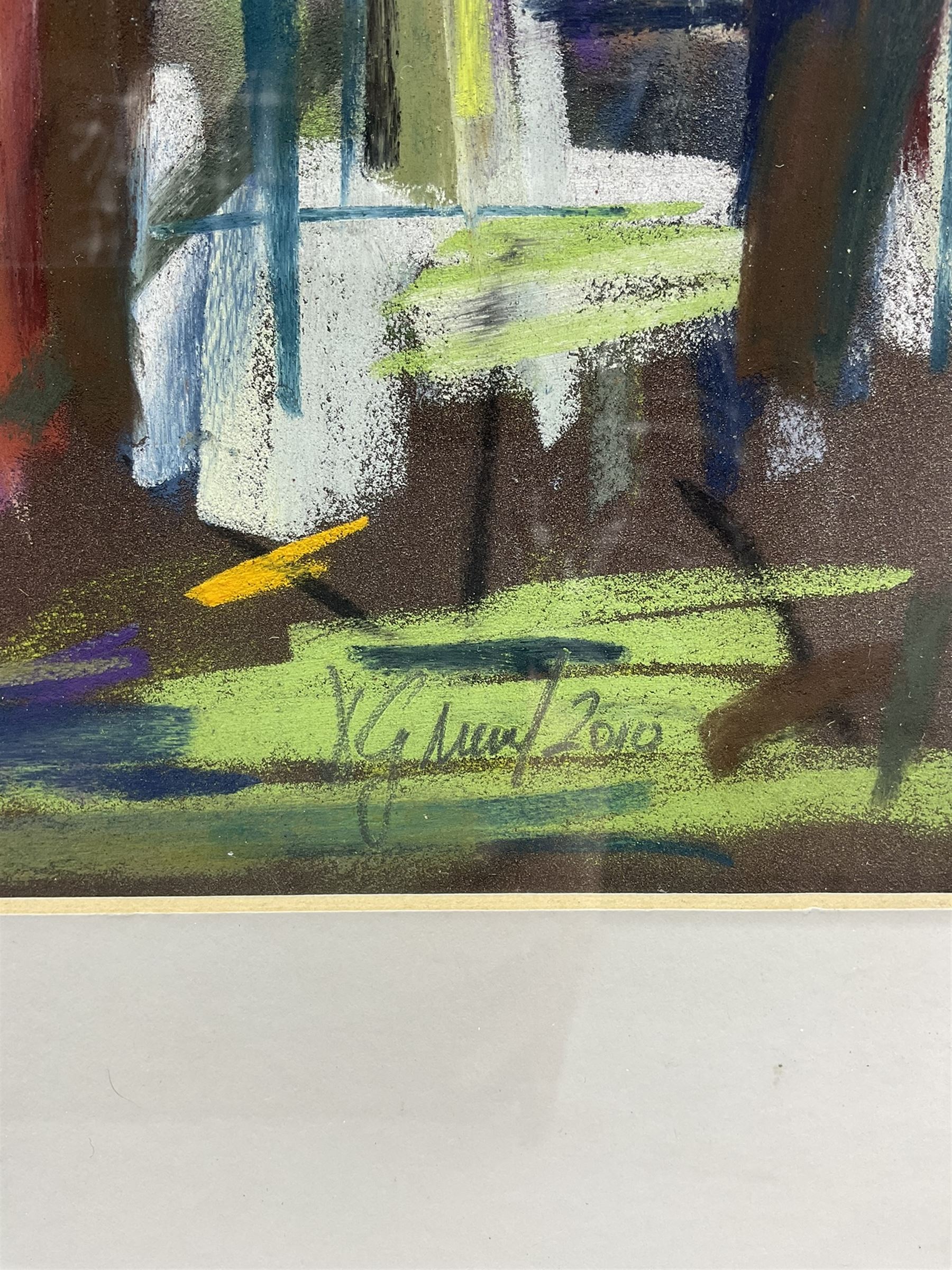 David Greenwood (Northern British Contemporary): 'Byword - Prince of Wales's Stakes', pastel signed and dated 2010, 40cm x 30cm 
Notes: Byword, the British Thoroughbred Bay, won the Prince of Wales's Stakes in 2010 with a time of 2:05.35, ridden by Maxime Guyon, trained by André Fabre, and owned by Khalid Abdullah.