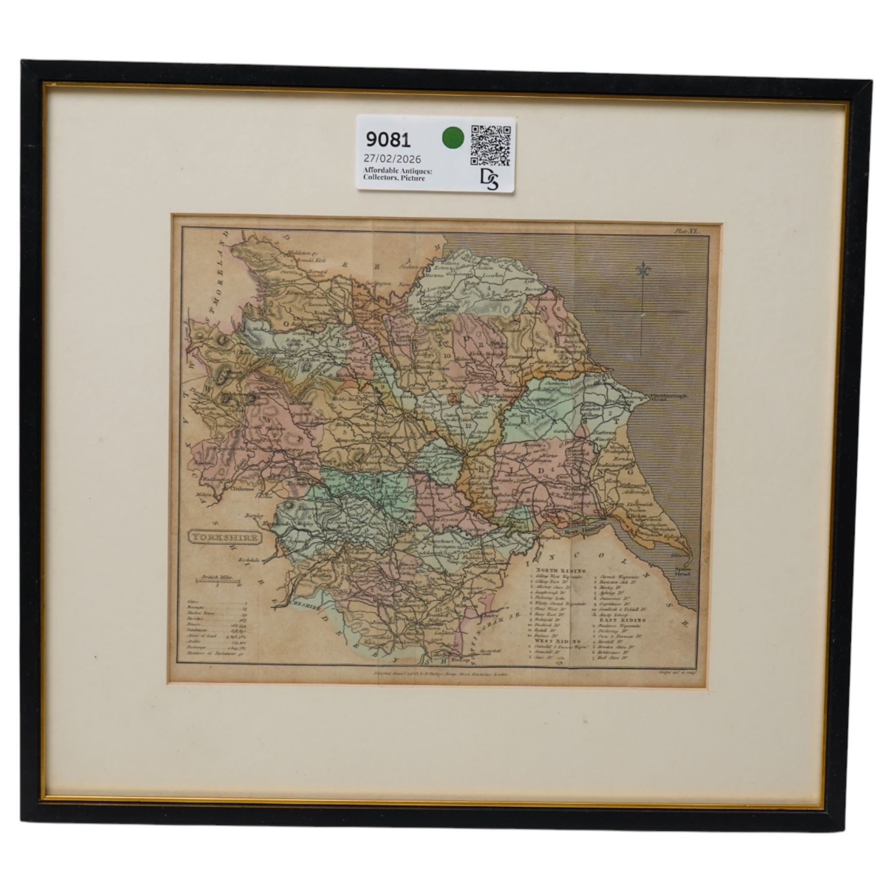 Collection of vinyl records including Elton John, Mike Oldfield, Al Stewart, Cliff Richards etc; together with a 19th century map of Yorkshire