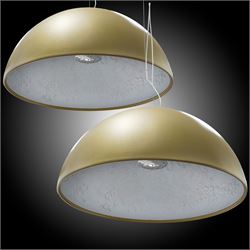 Marcel Wanders for Flos - pair of 'Skygarden S2' suspension lights, the monumental gilt do...