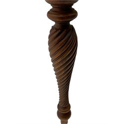 Lexington - Classical design walnut extending dining table, with two leaves; and ten chairs with upholstered seats