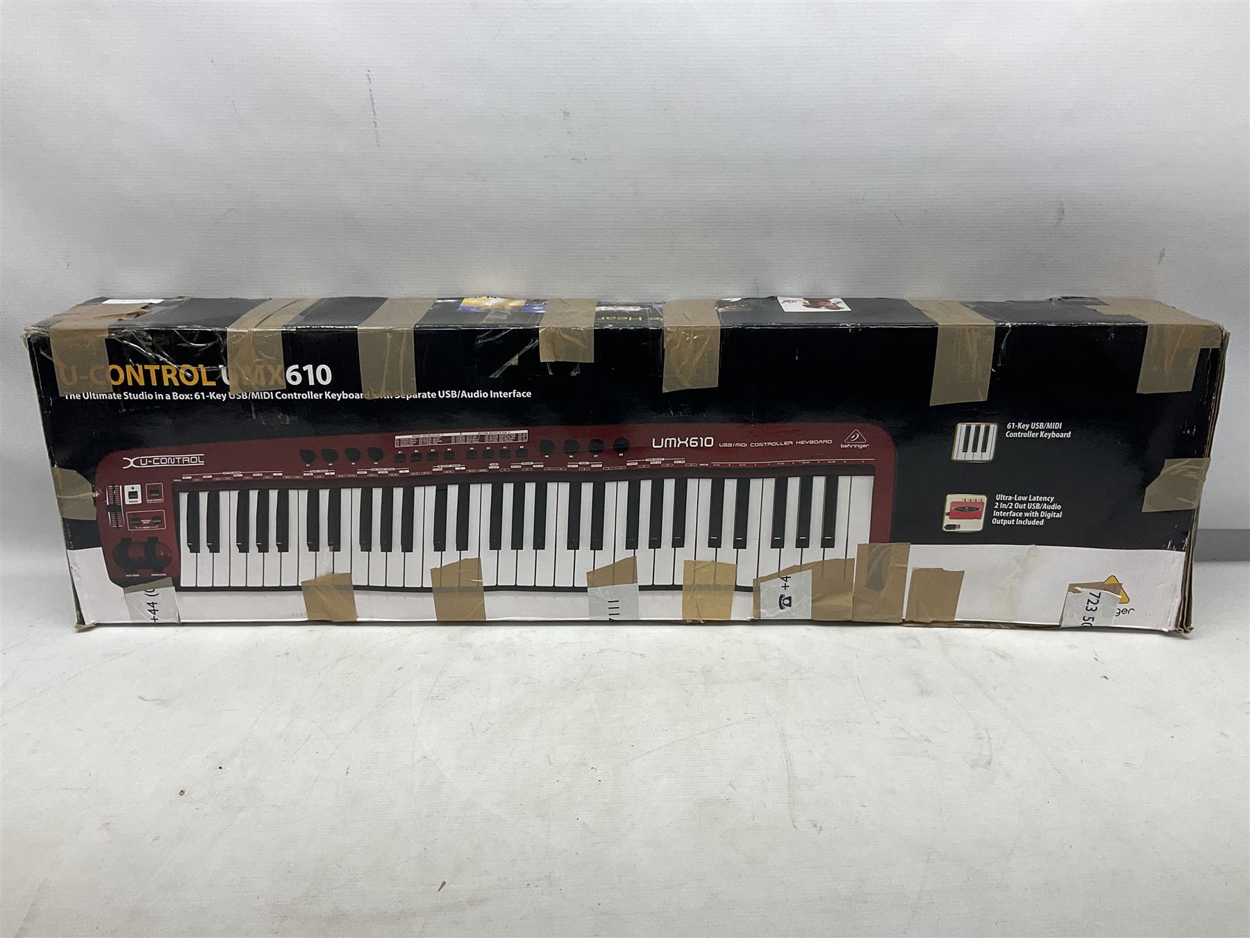 Behringer XU-CONTROL UMX610 USB/MIDI Controller sixty-one full-size touch sensitive keys, in red L98cm; boxed with lead
