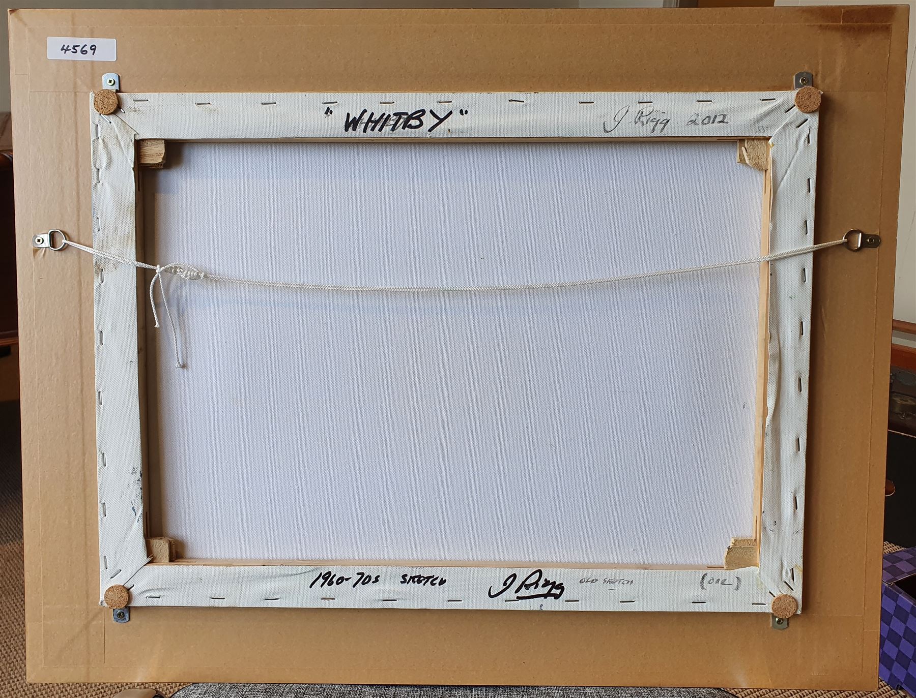 Jack Rigg (British 1927-): 'Whitby', oil on canvas signed, titled dated 2012 and inscribed '1960s-70s sketch' verso 40cm x 55cm