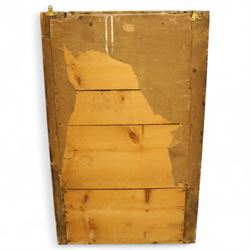 19th-century Regency-style ebonized and giltwood pier mirror, rectangular form frame with twisted rope columns on either side, ebonized frieze panel decorated with gilt applique scrollwork and central anthemion and arabesques