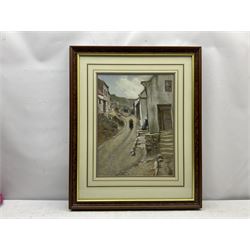 Thomas Barrett (Staithes Group 1845-1924): 'A View of Staithes', watercolour and gouache signed and dated 1905, labels verso 45cm x 33cm
Provenance: private collection purchased Phillips & Sons, The Dower House, Cookham; exh. 'The Staithes Group' Phillips & Sons June 1992 No.5; exh. 'The Staithes Group' - Nottingham City Art Gallery, York City Art Gallery, Sunderland Art Gallery and Kirkleatham Hall 1993; illus. Dr. Peter Phillips' book 'The Staithes Group' pub. 1993 pp.32