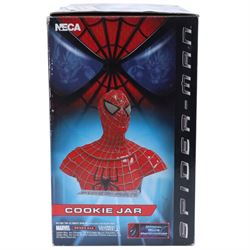 Two Neca cookie jars, Spider-Man and The Hulk, both boxed