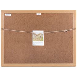 Dorothy Margaret Alderson (British 1900-1992) and Elizabeth Mary Alderson (British 1900-1988): Pulling the Hay Cart, watercolour signed and dated 1977, 36cm x 54cm