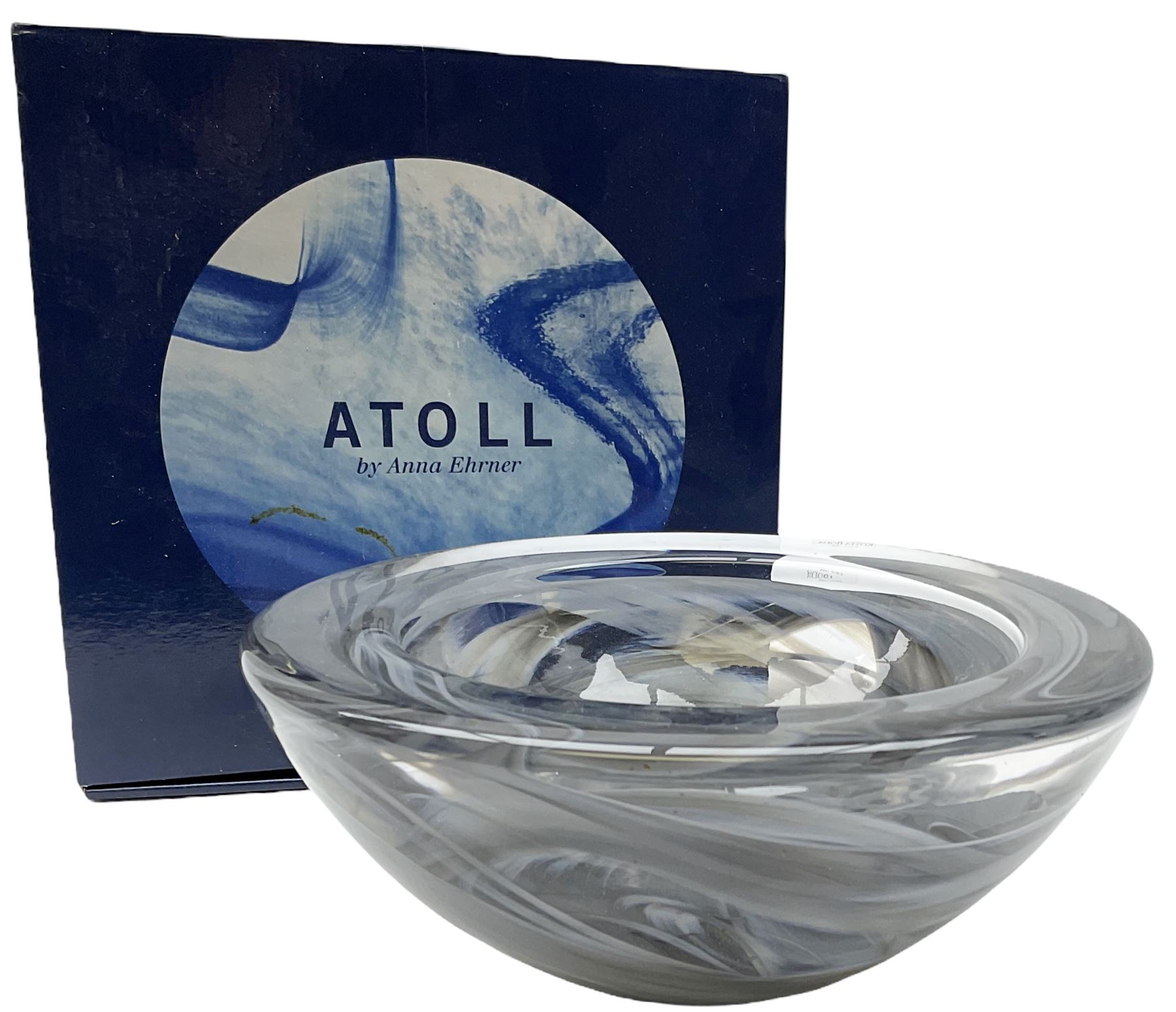 Kosta Boda glass bowl Atoll by Anna Ehrner, D22cm, with box 