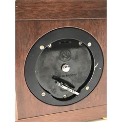Small late 20th century mahogany cased mantel clock by 'Elliot', H22cm (including handle)