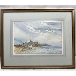 Norman Robertshaw (British 20th Century): 'Dunstanburgh Castle - Northumberland' and 'Windsor Castle', three watercolours signed and dated '01 '99 and '91, variously titled, max 25cm x 38cm (3)