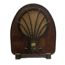 Philips 830A Super Inductance Art Deco arched top radio, H48.5cm