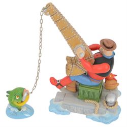 Four Robert Harrop Beano Dandy Collection figures, comprising The Roundabout Rascals BDMB1, The Beano Book Front Cover 1965 BDFC04, The Swining Scoundrels Musical Box BDM2 and Desperate Dan Gone Fishing BDS14, all limited First Edition with original boxes 