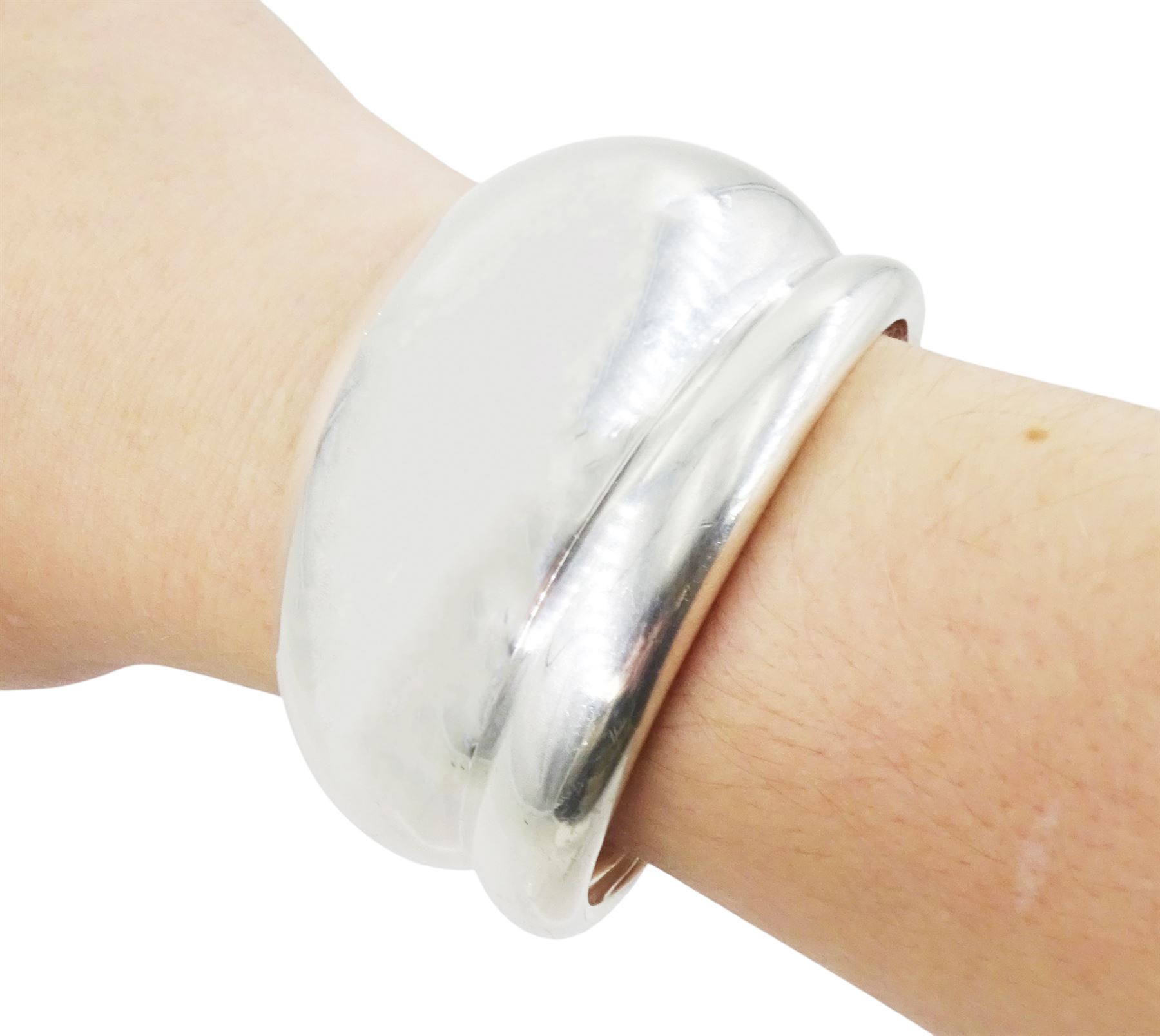 Georg Jensen silver curve bangle, No 501B, designed by Regitze Overgaard