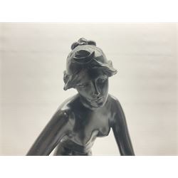 Sir Edgar Bertram MacKennal (Australian 1863-1931), Diana Wounded, bronze with black patina, signed and dated B MacKennal 1905, H37cm