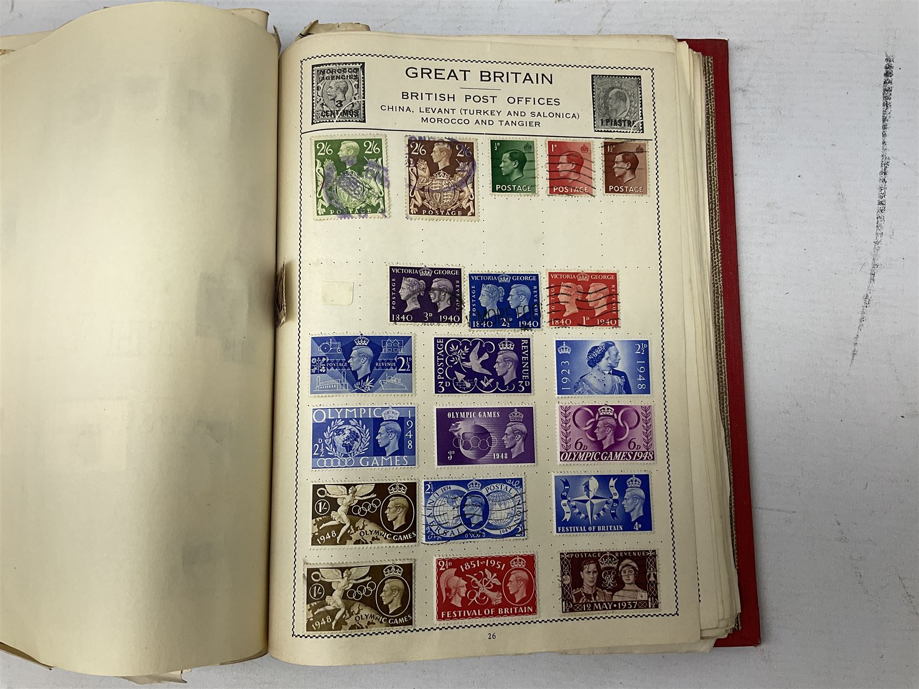Stamps including Argentina, Austria, Belgium, Canada, Egypt, Germany, Hungary, Queen Victoria and later Great British etc, housed in two albums