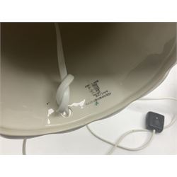 Copeland Spode table lamp with floral decoration, together with another table lamp, largest with shade H57cm