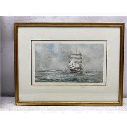 William Minshall Birchall (American 1884-1941): 'Off Dover', watercolour signed titled and dated 1912, 17cm x 30cm