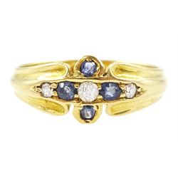 Victorian 18ct gold sapphire and diamond