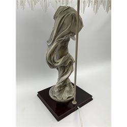 Figural lamp from 'The Juliana Collection', with cream shade, H85cm