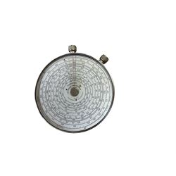 Fowlers Universal Calculator, Fowler & Co Manchester, in a leather case, together with Favre Leubra Sandow wrist watch