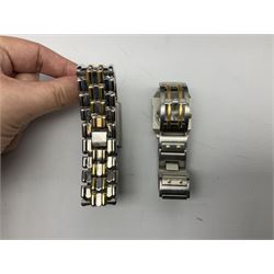 Four X Data stainless steel wristwatches, two Marc Gay wristwatches and one other, all with cover plates