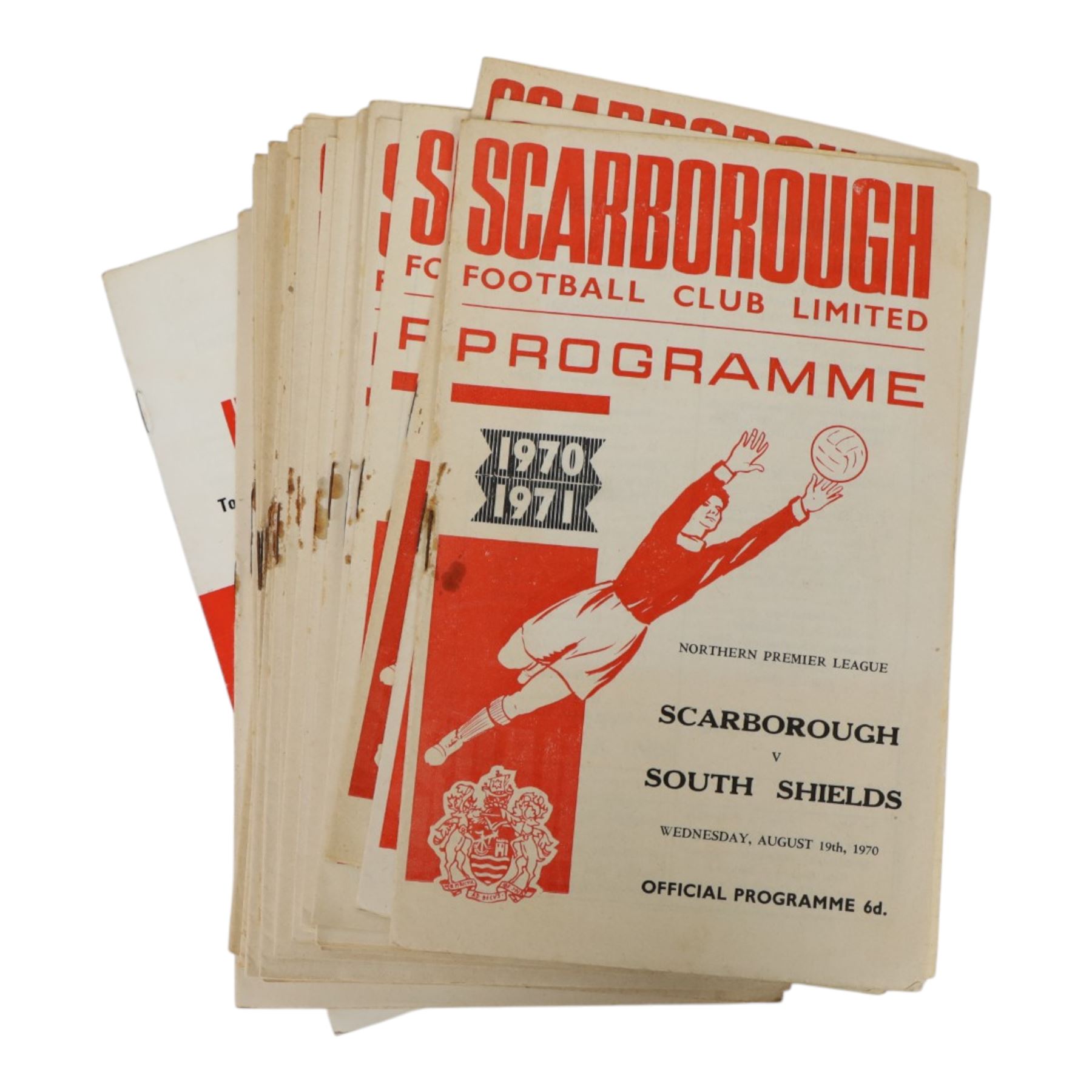 Comprehensive collection of 1970s Scarborough FC football programmes
