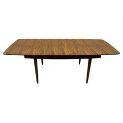 Frank Whitton for Gordon Russell mid-20th century oval extending dining table with leaf, and five chairs