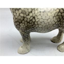 Beswick Shire horse in rocking horse grey no. 818, with printed mark beneath, H21cm