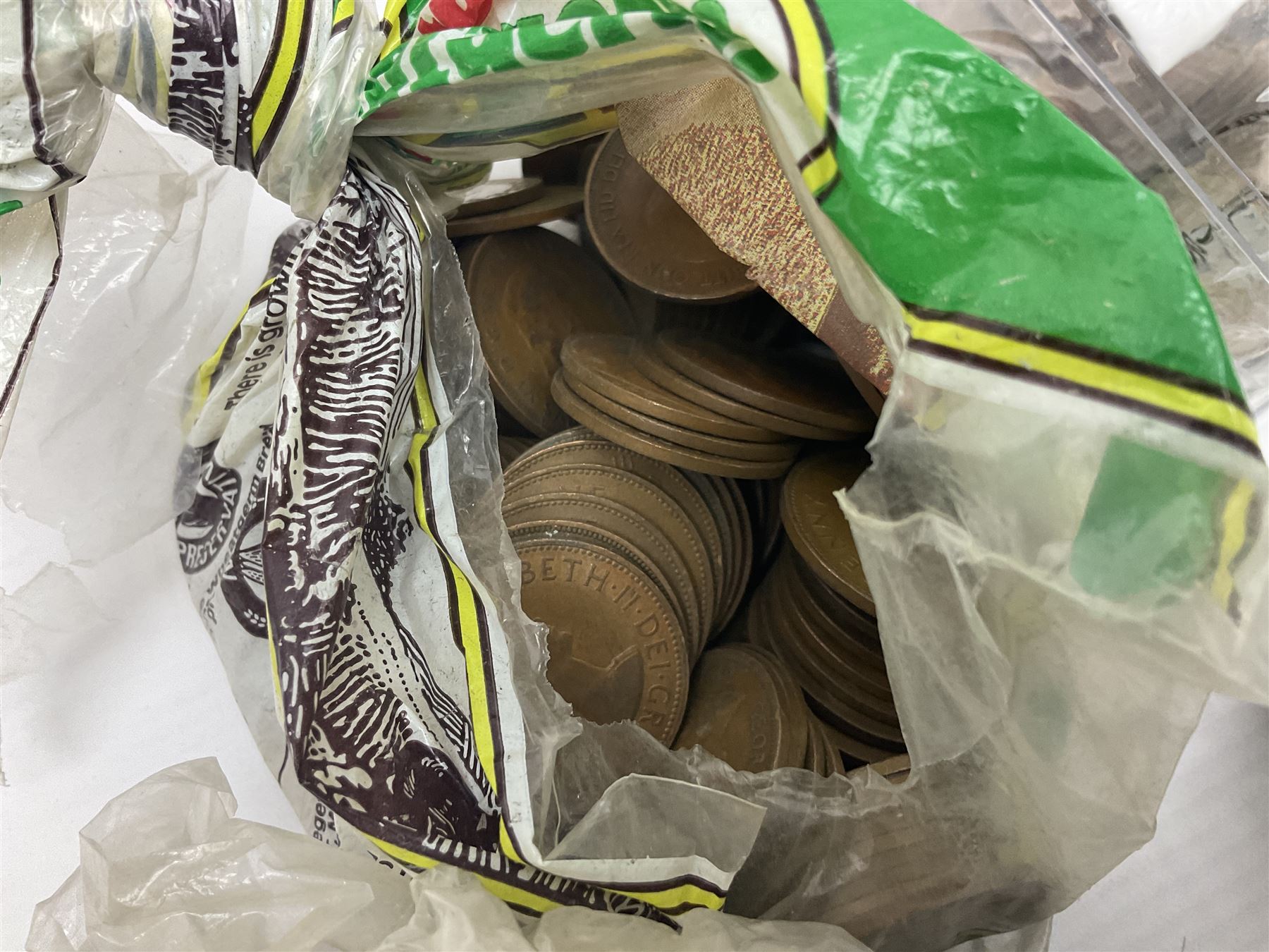 Approximately 200 grams of Great British pre 1947 silver coins including shillings, florins etc, pre-decimal pennies and other coinage