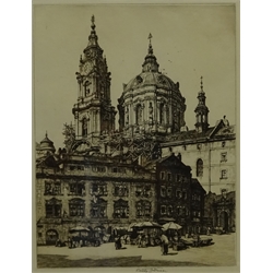  Stanley Anderson (British 1884-1996): 'St. Nicholas Prague', drypoint etching signed in pen, pub.1929 in an edition of 85 proofs, titled on original James Connell & Sons, Glasgow label verso 30.5cm x 23.5cm Notes: illustrated in Print Collector's Quarterly July 1933  