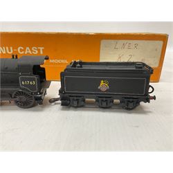 ‘00’ gauge - two kit built steam locomotive and tenders comprising Class K2 2-6-0 no.61763 finished in BR black with Nu-Cast box; Class D2 4-4-0 no.62172 finished in BR black (2) 