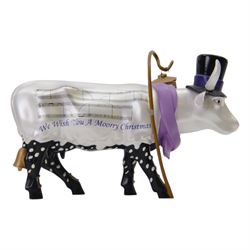 Six Cow Parade cows, including Lowry Cow, The Divas, Corn on the Cow, A Christmas Cowrol, Happy Birthday to Moo and The Cow of the Seven Suns 