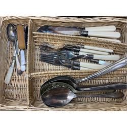 20th century Joseph Elliot & Sons cased canteen of cutlery together with other cutlery to include silver-plate examples