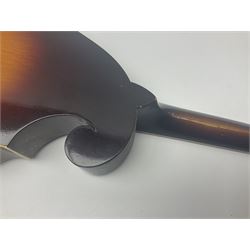American Sterling T.B.C. Chicago eight-string mandolin with sunburst finish; bears maker's label; L63cm