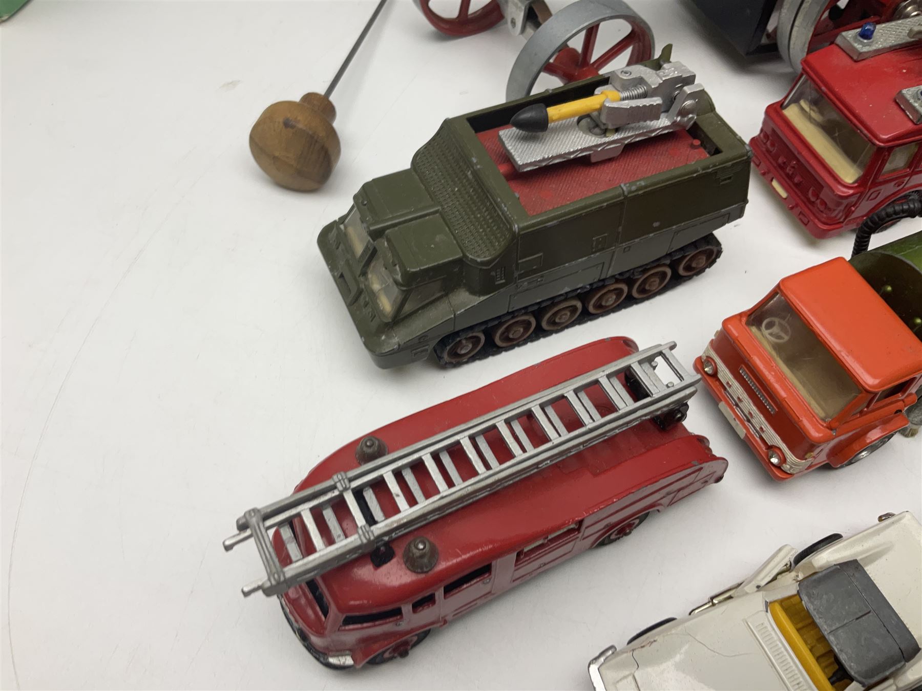 Mamod steam engine, together with other die cast cars etc