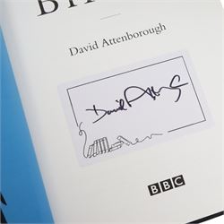 Four signed Sir David Attenborough books, comprising The Private Life of Plants, The Life of Birds, The Zoo Quest Expeditions and Life on Earth